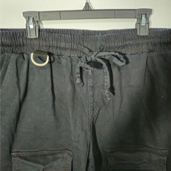 Aphrodite Hot Topic Black Cargo Pants Size XL Drawstring Waist Stretch Punk Goth - Picture 4 of 7